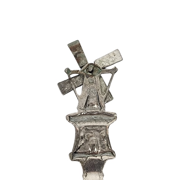 Dutch Articulated Windmill 800 Silver Tea Strainer #16025 - Picture 6 of 10